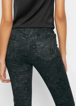New Twillhose mit edlem Druck Damen Bekleidung·Kleider|Hosen