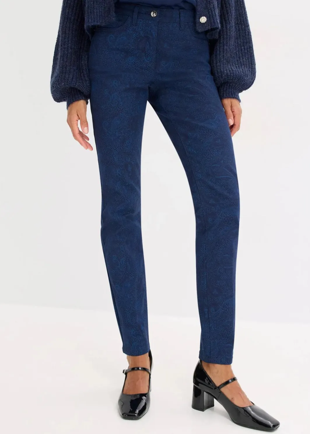 Clearance Twillhose mit edlem Druck Damen Hosen|Bekleidung·Kleider