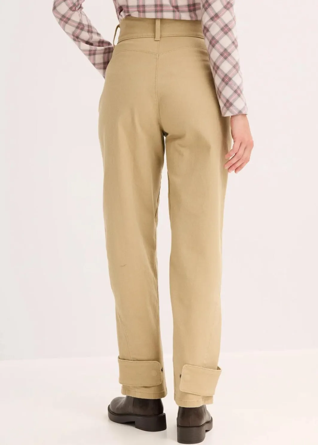 Damen bonprix Bekleidung·Kleider|Hosen|Twillhose mit hohem Bund