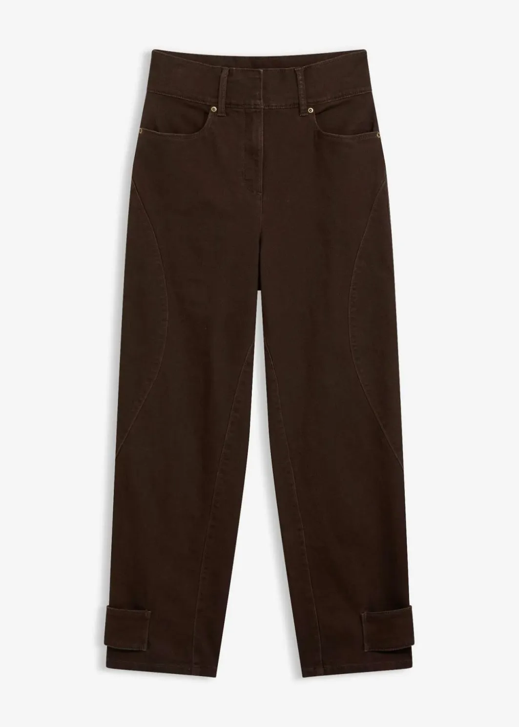 Outlet Twillhose mit hohem Bund Damen Hosen|Bekleidung·Kleider