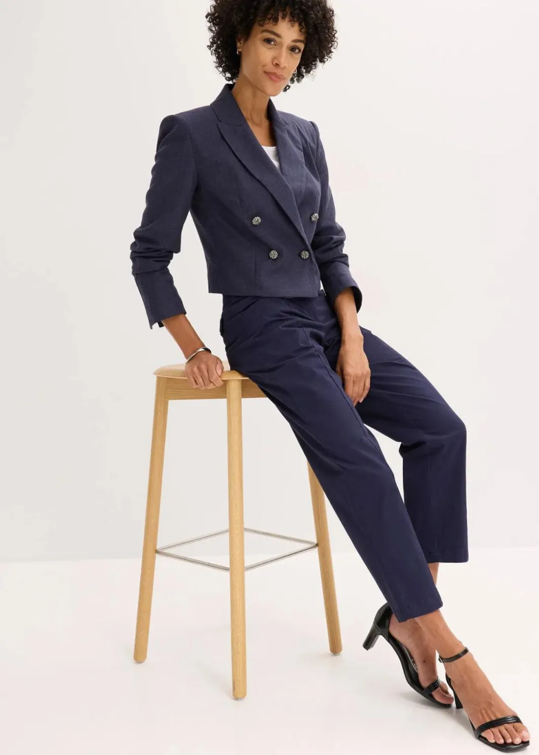 New Twillhose mit Tapered Fit Damen Hosen|Bekleidung·Kleider