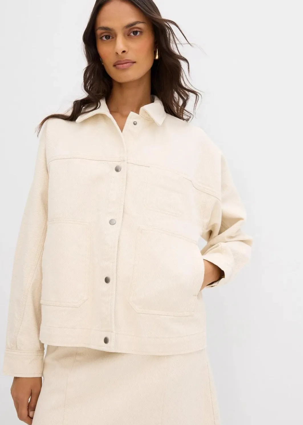 Clearance Twill-Jacke aus reiner Baumwolle Damen Bekleidung·Hosen|Zweiteiler & Sets