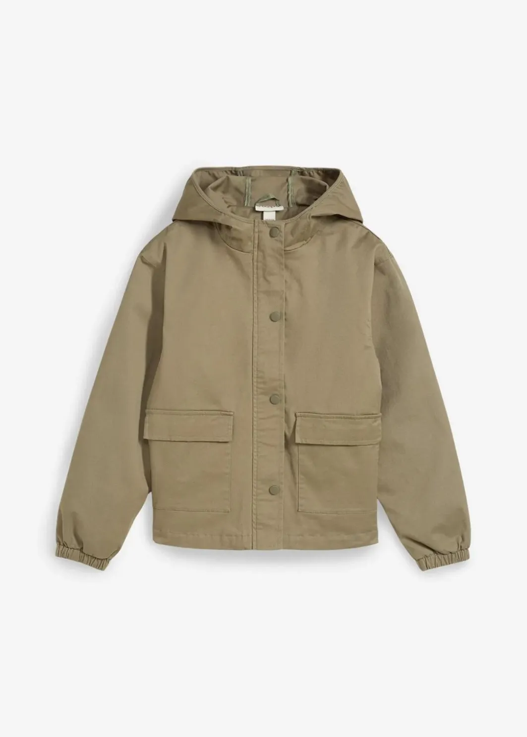 Kinder bonprix Mädchen 9-16 Jahre·Jacken & Outdoor|Twill-Jacke mit aufgesetzten Taschen und Kapuze