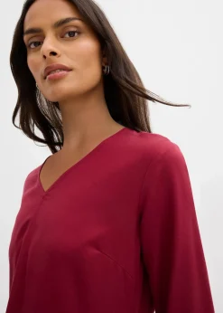 Damen bonprix Kleider|Bekleidung·Pullover & Strickjacken|Twill-Kleid aus fließendem Lyocell