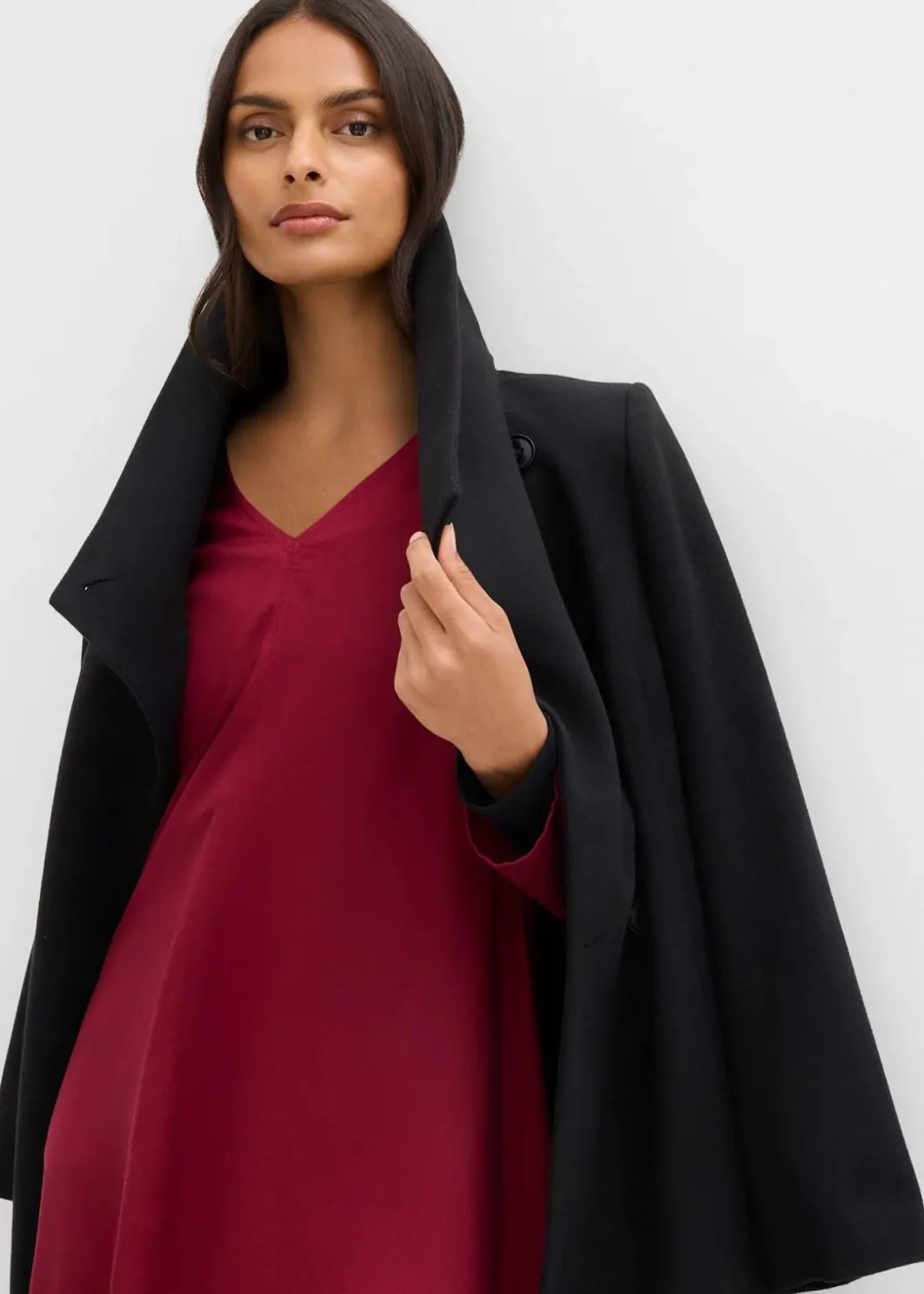 Damen bonprix Kleider|Bekleidung·Pullover & Strickjacken|Twill-Kleid aus fließendem Lyocell