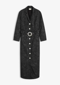 Hot Twillkleid mit Gürtel (2-tlg.-Set) Damen Kleider|Bekleidung·Pullover & Strickjacken