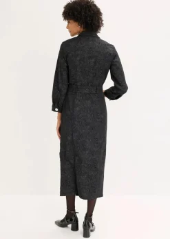 Hot Twillkleid mit Gürtel (2-tlg.-Set) Damen Kleider|Bekleidung·Pullover & Strickjacken