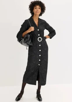 Hot Twillkleid mit Gürtel (2-tlg.-Set) Damen Kleider|Bekleidung·Pullover & Strickjacken