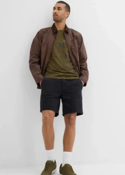 Herren bonprix Große Größen|Shorts|Twill-Shorts aus reiner Baumwolle, Loose Fit