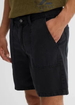 Herren bonprix Große Größen|Shorts|Twill-Shorts aus reiner Baumwolle, Loose Fit