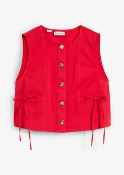 Hot Twill-Weste aus elastischem Bio-Baumwoll-Mix Damen Bekleidung·Hosen|Jacken & Mäntel