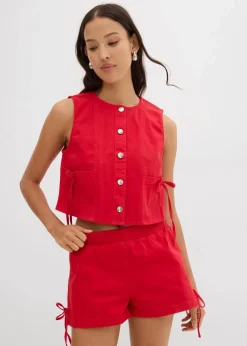 Hot Twill-Weste aus elastischem Bio-Baumwoll-Mix Damen Bekleidung·Hosen|Jacken & Mäntel