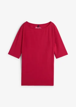 Damen bonprix Shirts & Tops|Basics|U-Boot-Ausschnitt-Shirt