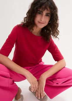 Damen bonprix Shirts & Tops|Basics|U-Boot-Ausschnitt-Shirt