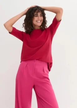 Damen bonprix Shirts & Tops|Basics|U-Boot-Ausschnitt-Shirt