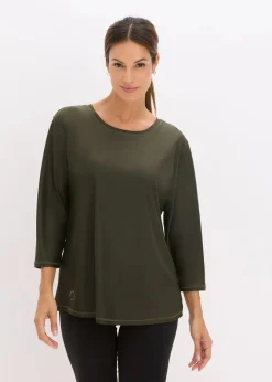 Damen bonprix Shirts & Tops|Sportbekleidung|Ultrasoftes Funktionsshirt mit ¾ Ärmel, schnelltrocknend