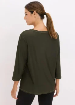 Damen bonprix Shirts & Tops|Sportbekleidung|Ultrasoftes Funktionsshirt mit ¾ Ärmel, schnelltrocknend