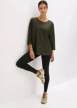 Damen bonprix Shirts & Tops|Sportbekleidung|Ultrasoftes Funktionsshirt mit ¾ Ärmel, schnelltrocknend
