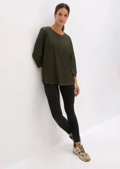 Damen bonprix Shirts & Tops|Sportbekleidung|Ultrasoftes Funktionsshirt mit ¾ Ärmel, schnelltrocknend