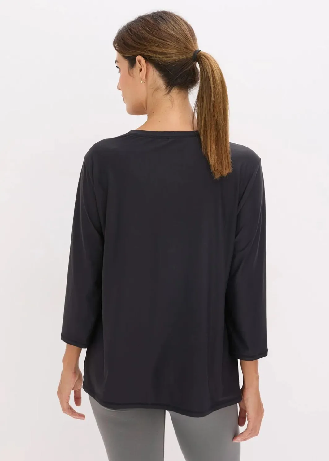 Damen bonprix Bekleidung·Sweat|Nachhaltigere Materialien|Ultrasoftes Funktionsshirt mit ¾ Ärmel, schnelltrocknend
