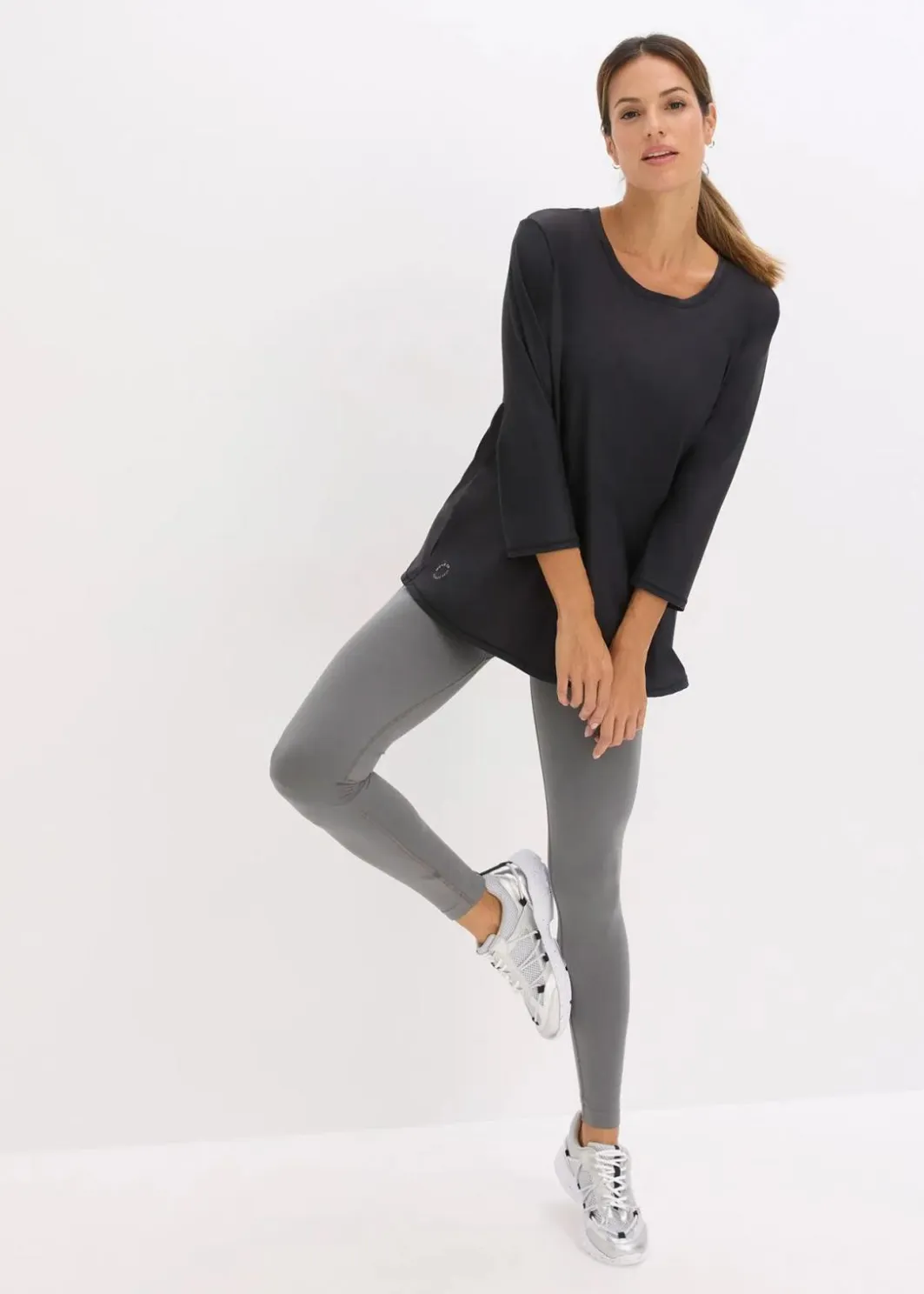 Damen bonprix Bekleidung·Sweat|Nachhaltigere Materialien|Ultrasoftes Funktionsshirt mit ¾ Ärmel, schnelltrocknend