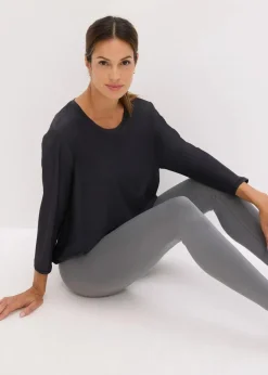 Damen bonprix Bekleidung·Sweat|Nachhaltigere Materialien|Ultrasoftes Funktionsshirt mit ¾ Ärmel, schnelltrocknend