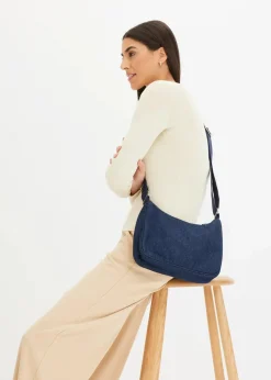 Discount Umhängetasche im Denim Look Damen Taschen