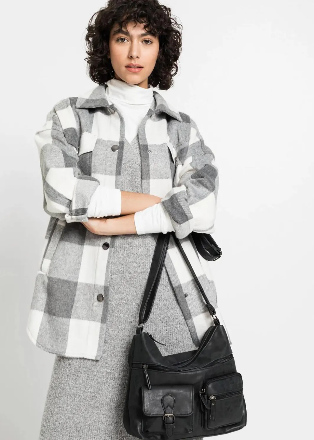New Umhängetasche mit Außentaschen Damen Taschen