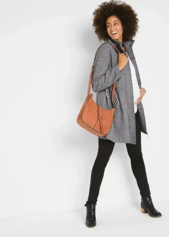 Damen bonprix Taschen|Umhängetasche mit dekorativem Schnallendetail