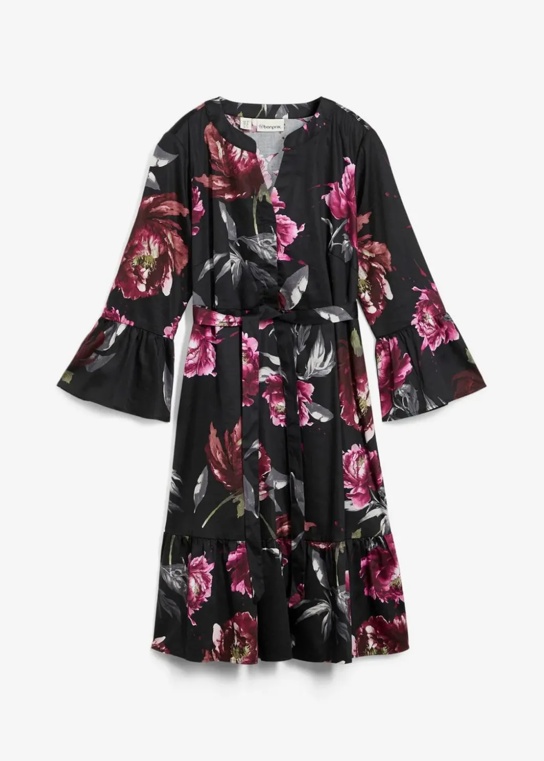 Damen bonprix Bekleidung·Blazer|Umstandsmode|Umstands- und Stillblusenkleid aus reinem Bio-Baumwoll-Satin