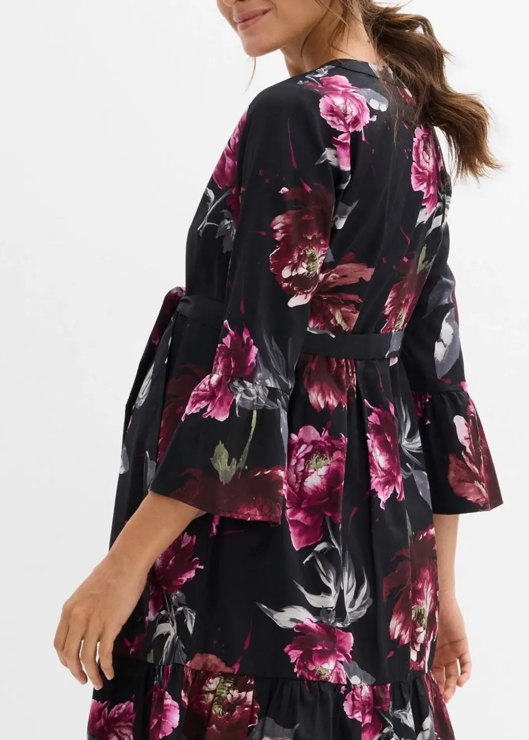 Damen bonprix Bekleidung·Blazer|Umstandsmode|Umstands- und Stillblusenkleid aus reinem Bio-Baumwoll-Satin