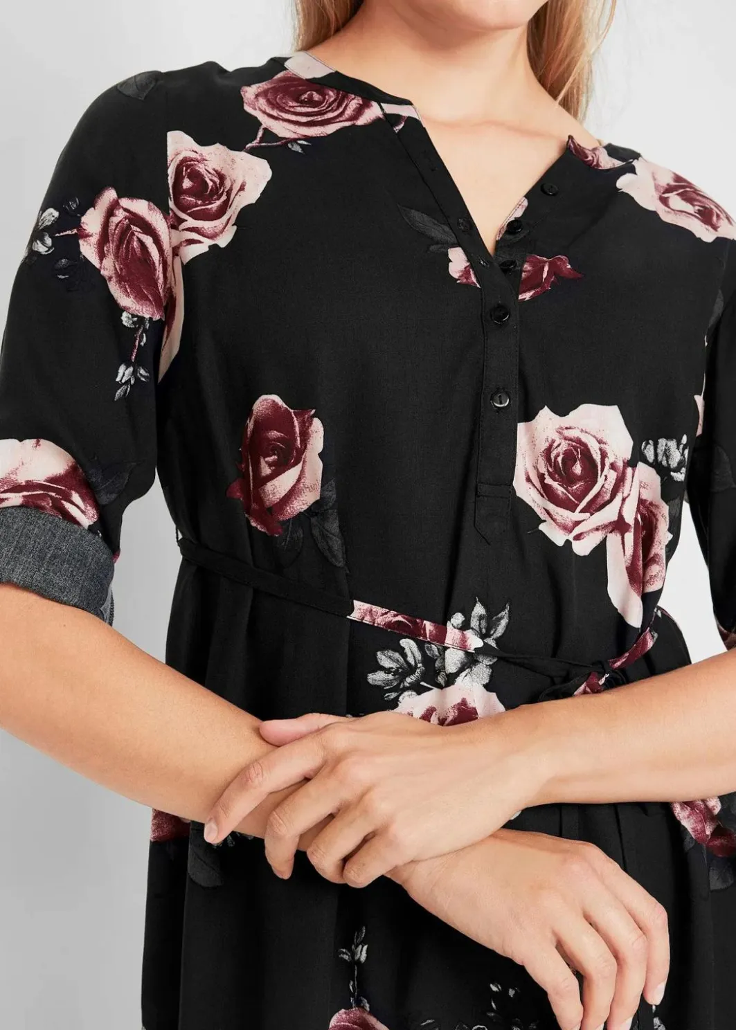 Discount Umstands- und Stillblusenkleid aus fließender Viskose Damen Bekleidung·Blazer|Nachhaltigere Materialien