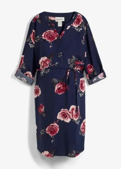 Damen bonprix Umstandsmode|Nachhaltigere Materialien|Umstands- und Stillblusenkleid aus fließender Viskose