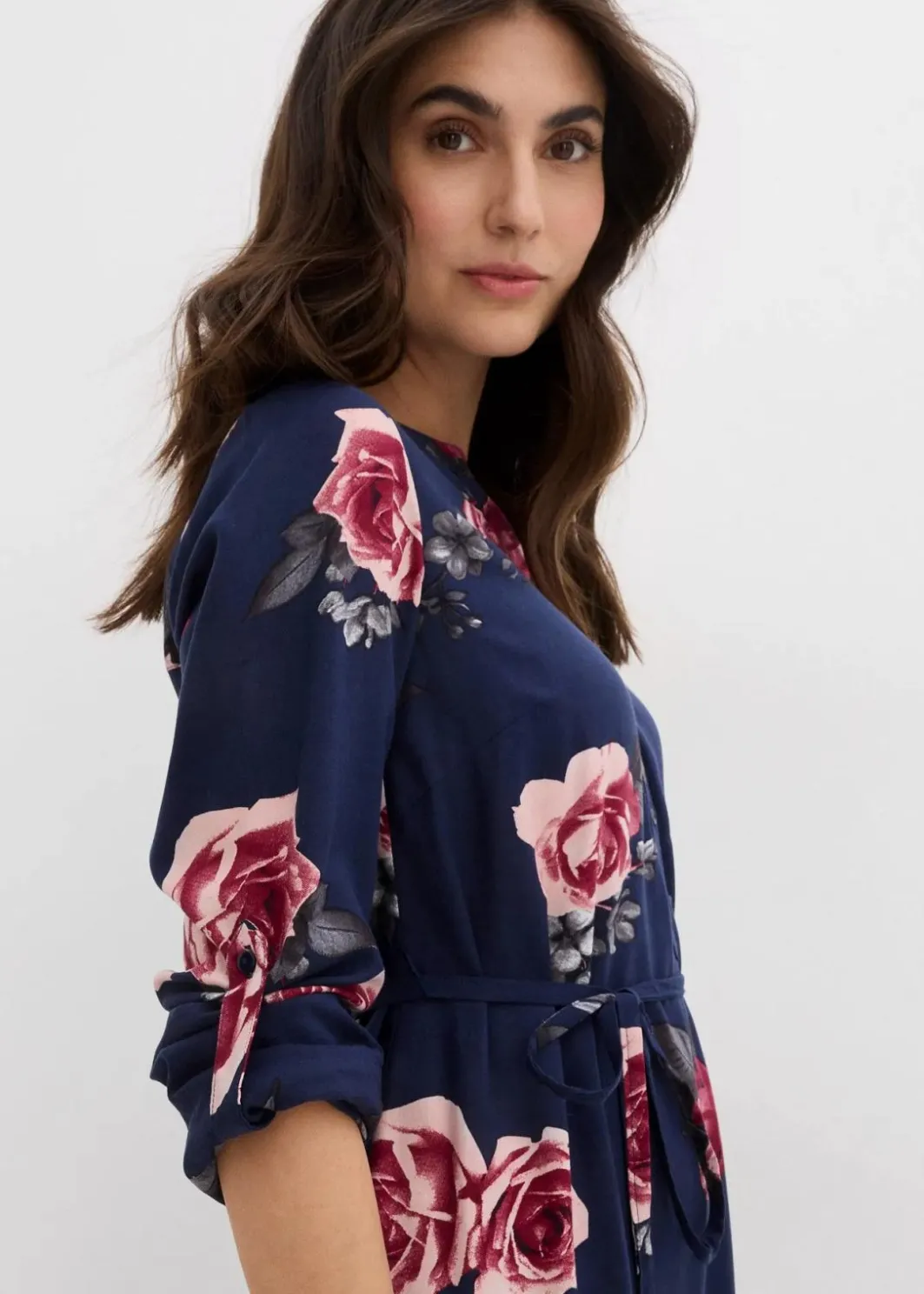 Damen bonprix Umstandsmode|Nachhaltigere Materialien|Umstands- und Stillblusenkleid aus fließender Viskose