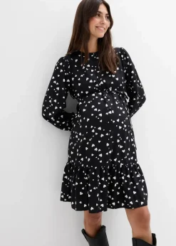 Sale Umstands- und Stillblusenkleid mit süßem Herzendruck aus reiner Viskose Damen Bekleidung·Blazer|Umstandsmode