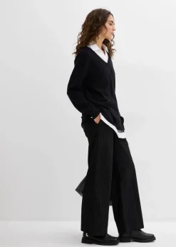 Damen bonprix Bekleidung·Blazer|Umstandsmode|Umstands- und Stillset aus Pullover und ärmelloser Bluse aus Bio-Baumwolle