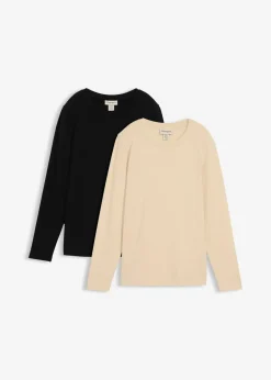 Damen bonprix Bekleidung·Blazer|Umstandsmode|Umstands- und Stillshirts aus reiner Bio-Baumwolle (2er Pack)