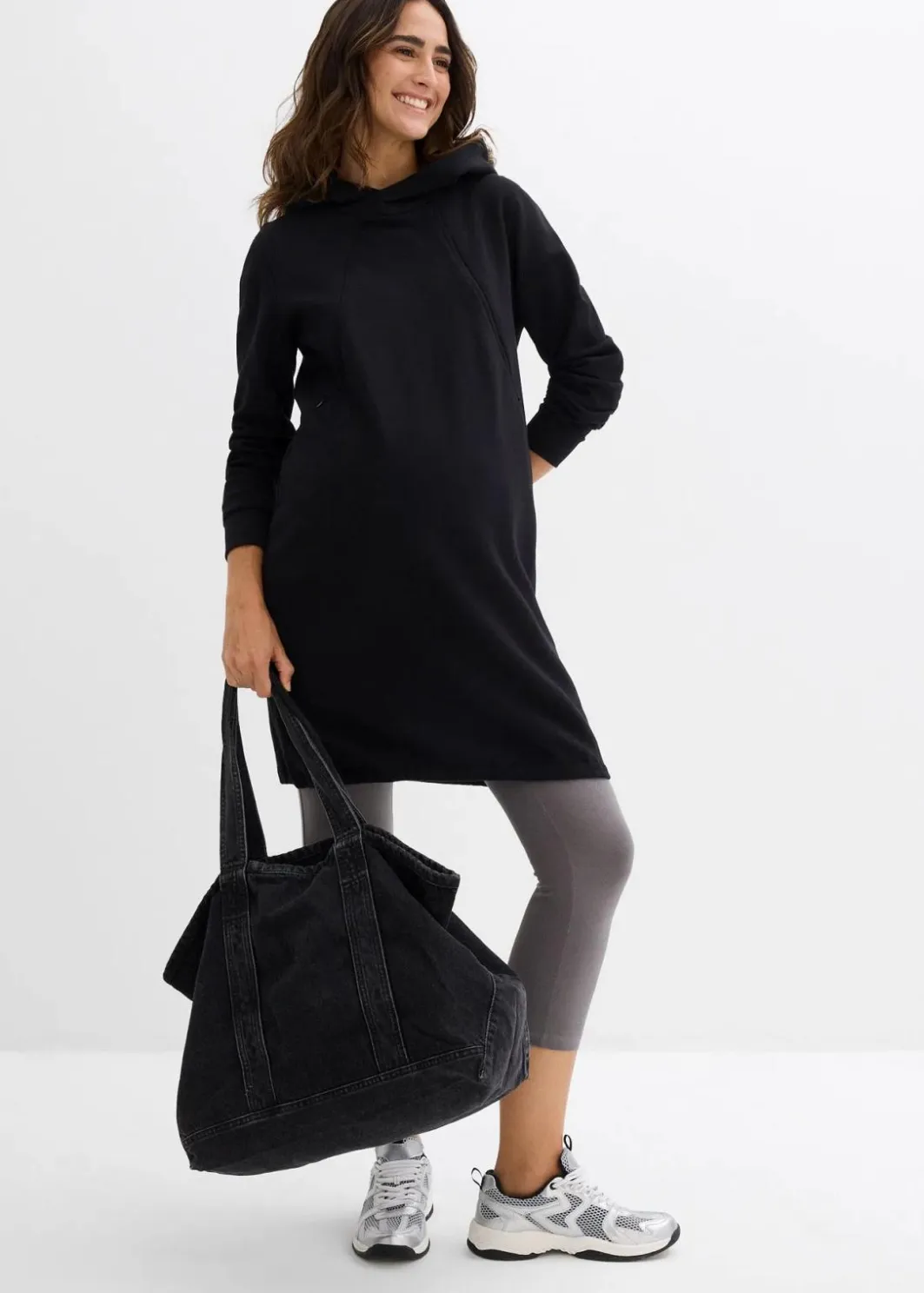 Discount Umstands- und Still-Sweatkleid aus Bio-Baumwolle Damen Umstandsmode|Nachhaltigere Materialien