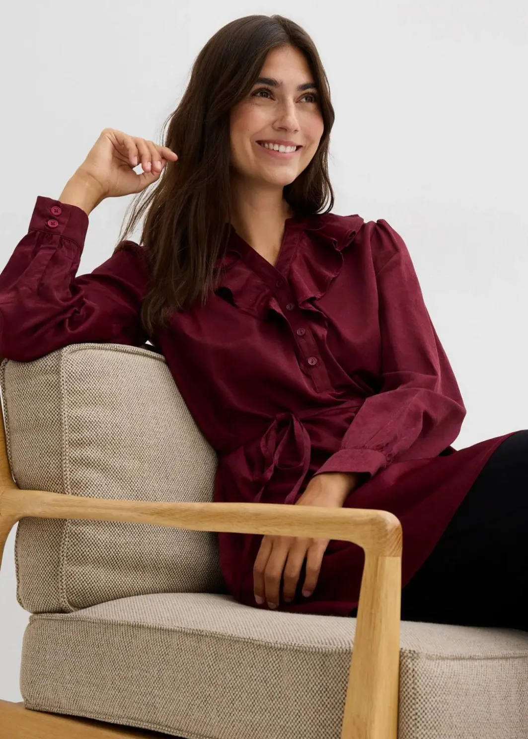 Damen bonprix Bekleidung·Blazer|Umstandsmode|Umstands-Bluse aus weichem Satin