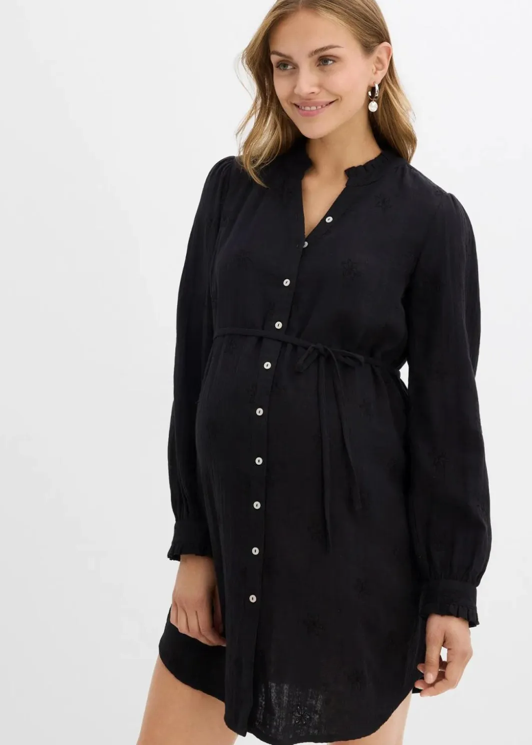 Damen bonprix Bekleidung·Blazer|Umstandsmode|Umstandsblusenkleid aus weichem Baumwoll-Musselin