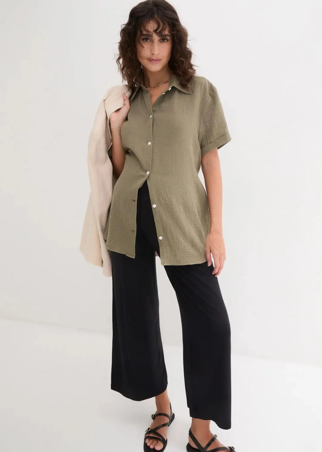 Damen bonprix Bekleidung·Blazer|Umstandsmode|Umstandsculotte aus weicher Viskose, Loose Fit