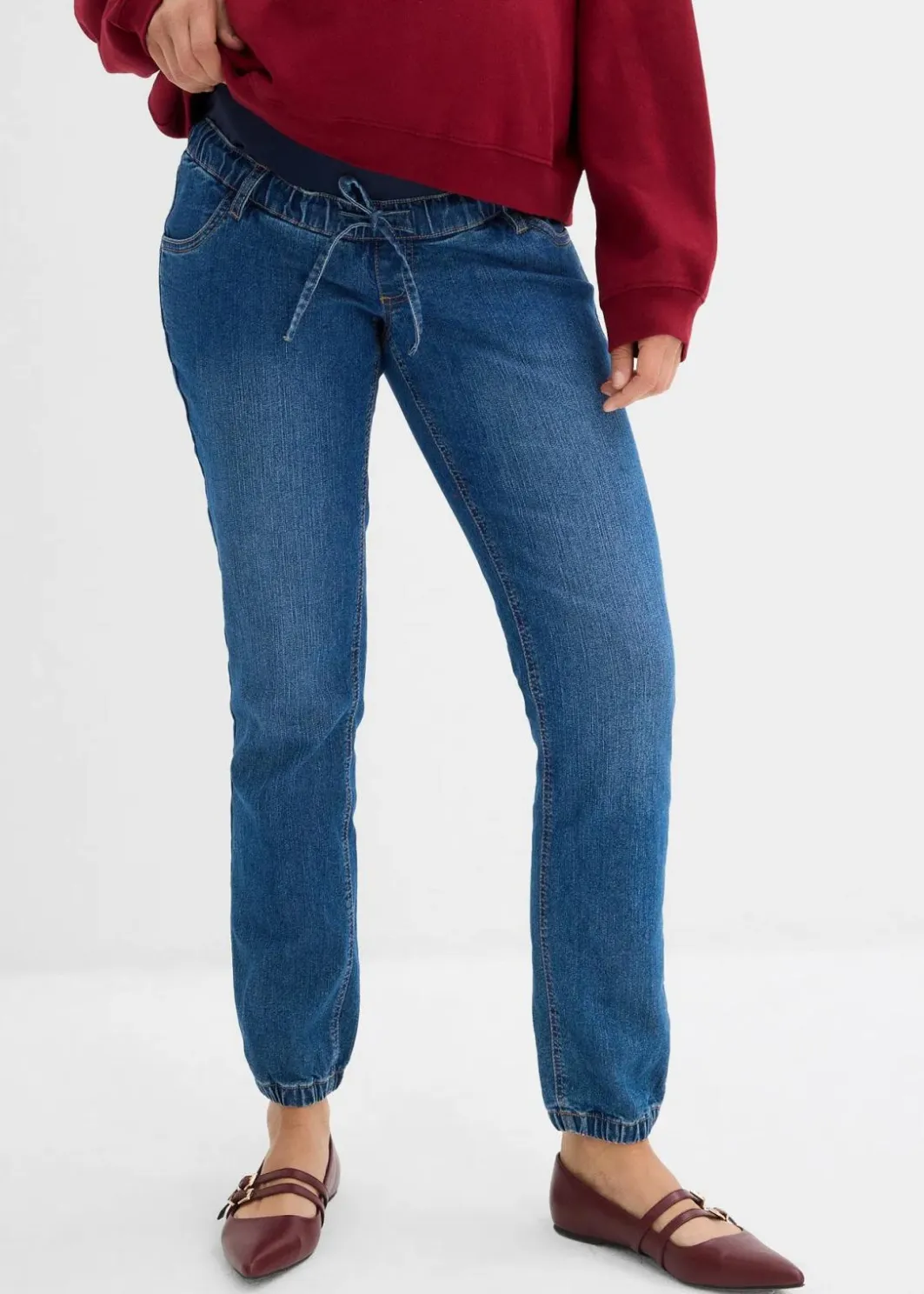 Umstands-Denimjogger aus Bio-Baumwolle Damen Bekleidung·Blazer|Nachhaltigere Materialien