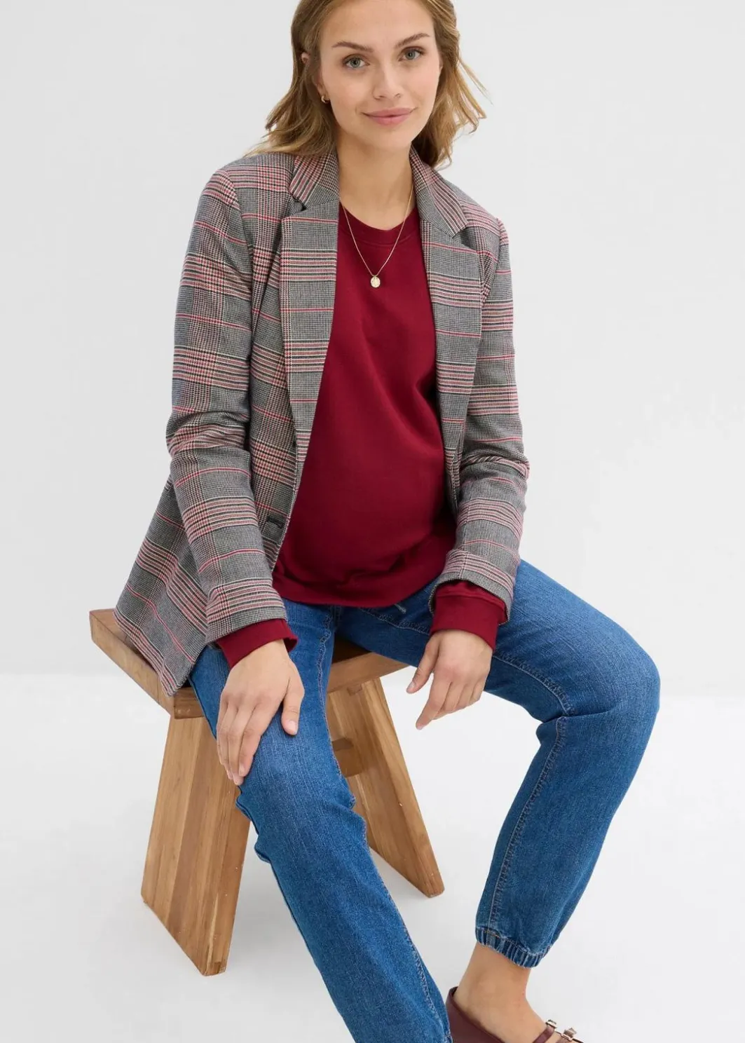 Umstands-Denimjogger aus Bio-Baumwolle Damen Bekleidung·Blazer|Nachhaltigere Materialien