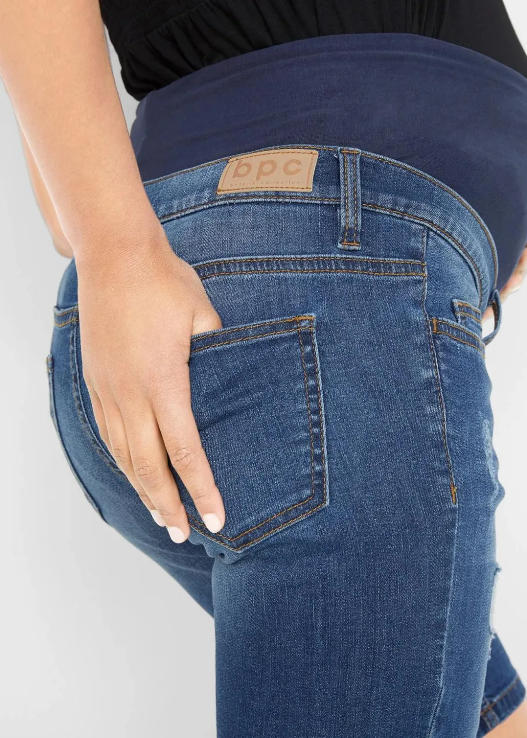 Damen bonprix Bekleidung·Blazer|Umstandsmode|Umstands-Jeans-Bermuda, Regular Fit