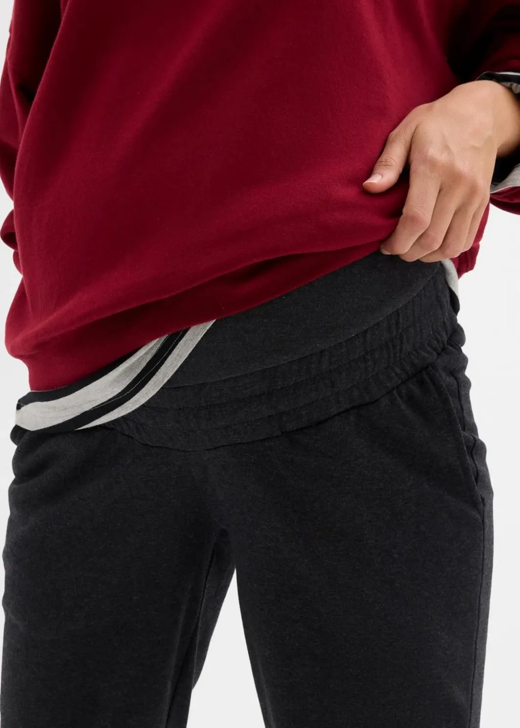 Damen bonprix Umstandsmode|Umstands-Jogginghose mit Bequembund aus weichem Baumwoll-Mix