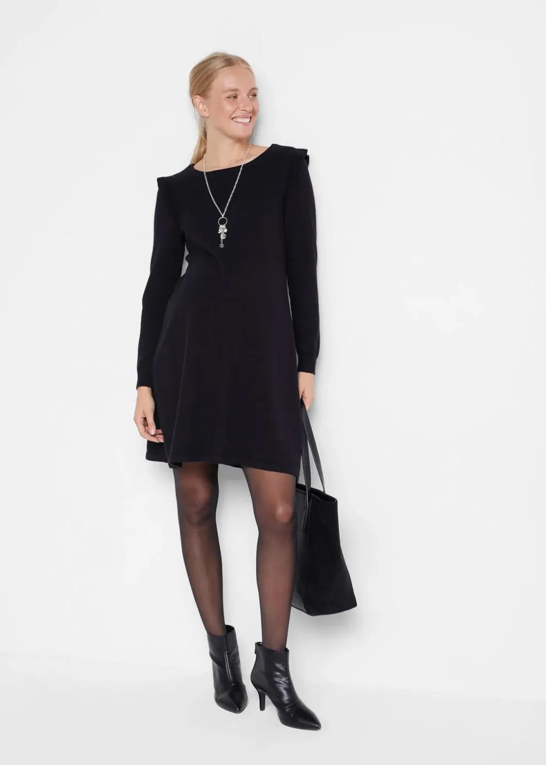 New Umstandskleid aus weichem Strick Damen Bekleidung·Blazer|Umstandsmode