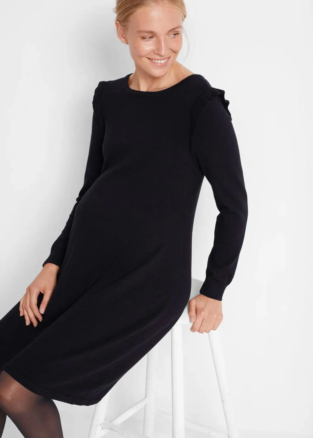 New Umstandskleid aus weichem Strick Damen Bekleidung·Blazer|Umstandsmode
