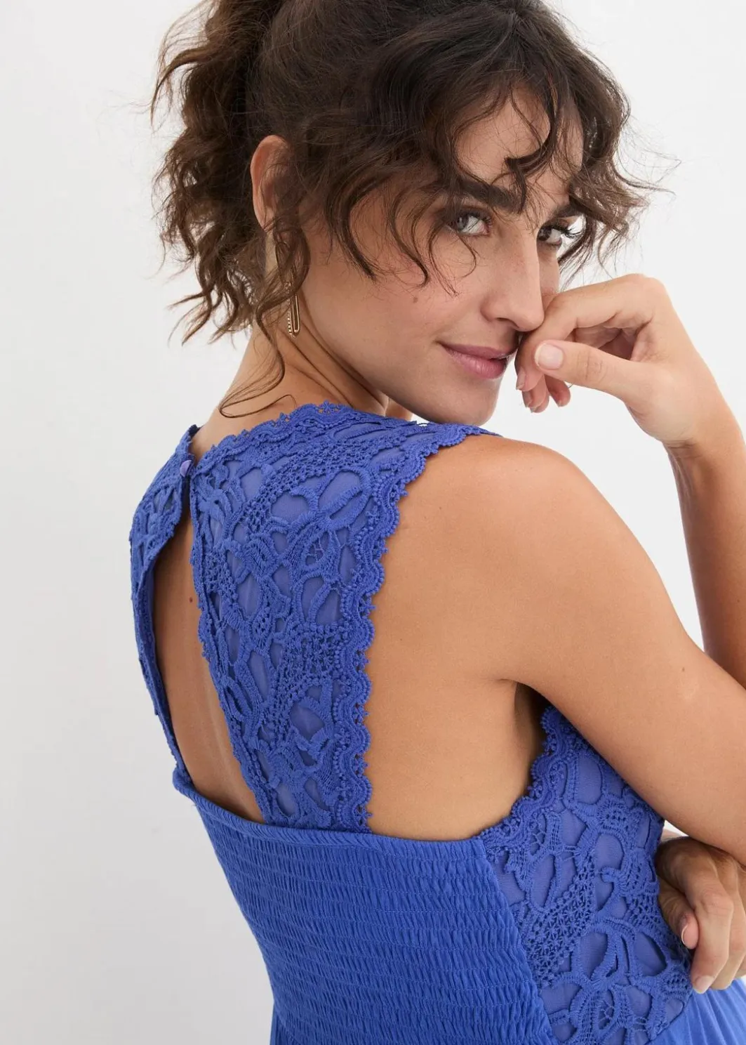Damen bonprix Nachhaltigere Materialien|Umstandsmode|Umstandskleid mit Spitze aus Jersey