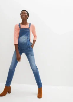 Damen bonprix Bekleidung·Blazer|Umstandsmode|Umstands-Latzhose, Straight Leg