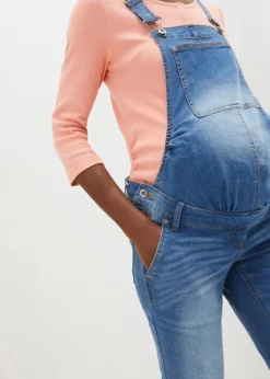 Damen bonprix Bekleidung·Blazer|Umstandsmode|Umstands-Latzhose, Straight Leg